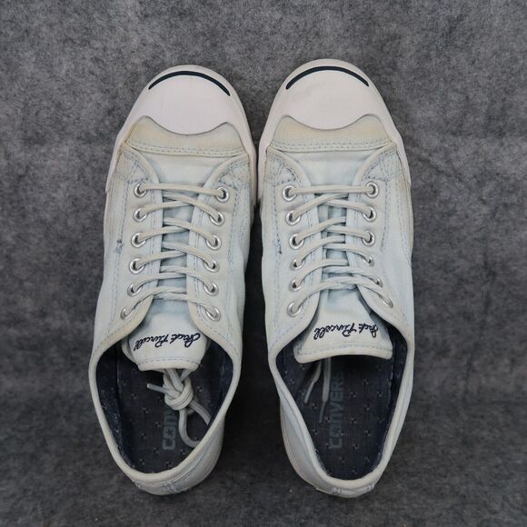Converse Shoes Womens 9 Sneakers Jack Purcell Ox Classic Canvas Retro Blue Low - Picture 7 of 14